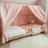 Ciel de lit cabane (pack de 2) Rose blush pois dorés