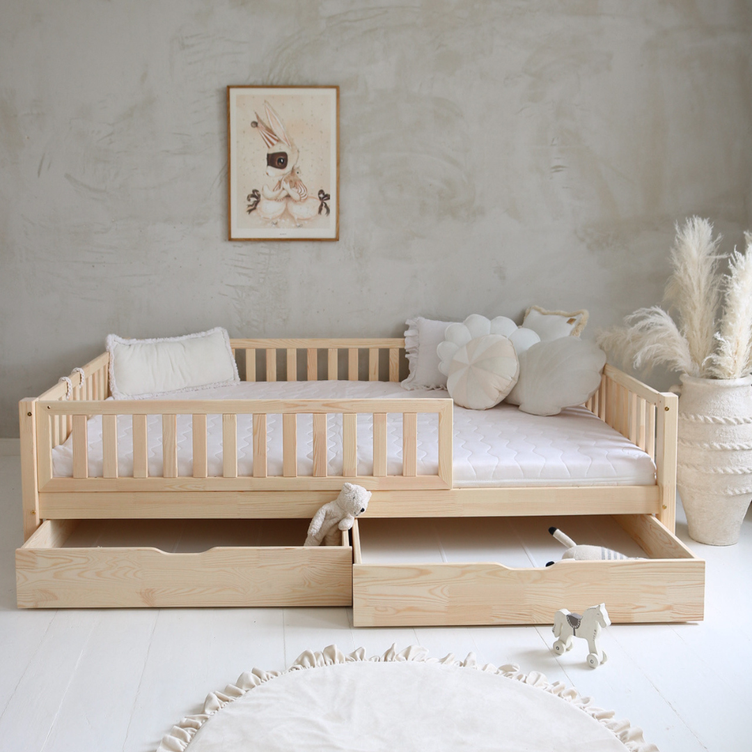 Lit Montessori Basile avec tiroir 140x200cm