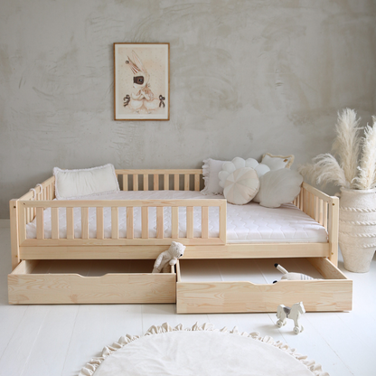 Lit Montessori Basile avec tiroir 140x200cm