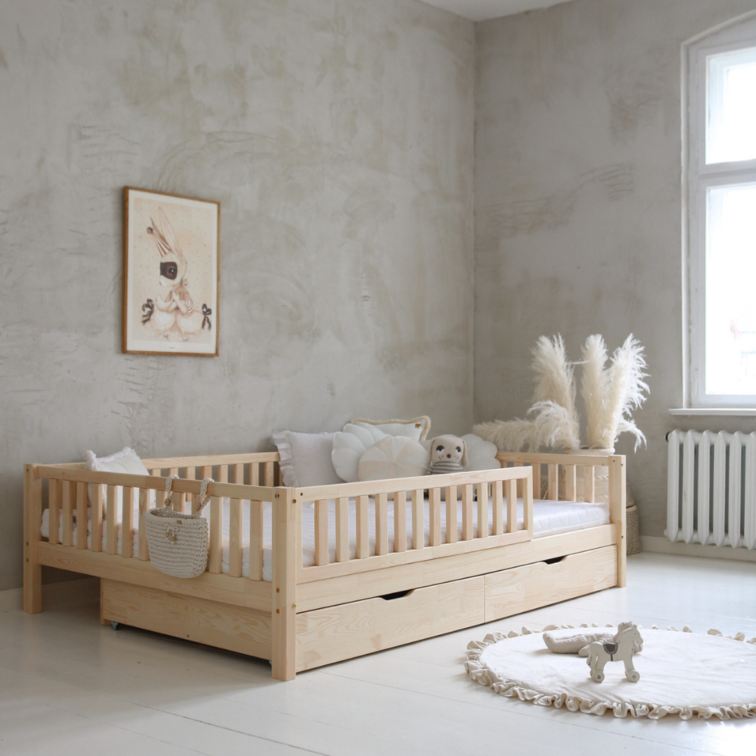 Lit Montessori Basile avec tiroir 140x200cm