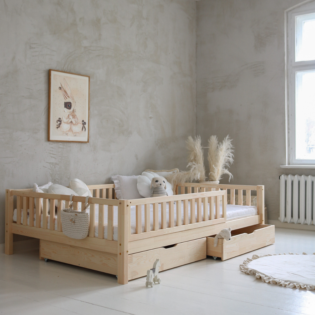 Lit Montessori Basile avec tiroir 140x200cm