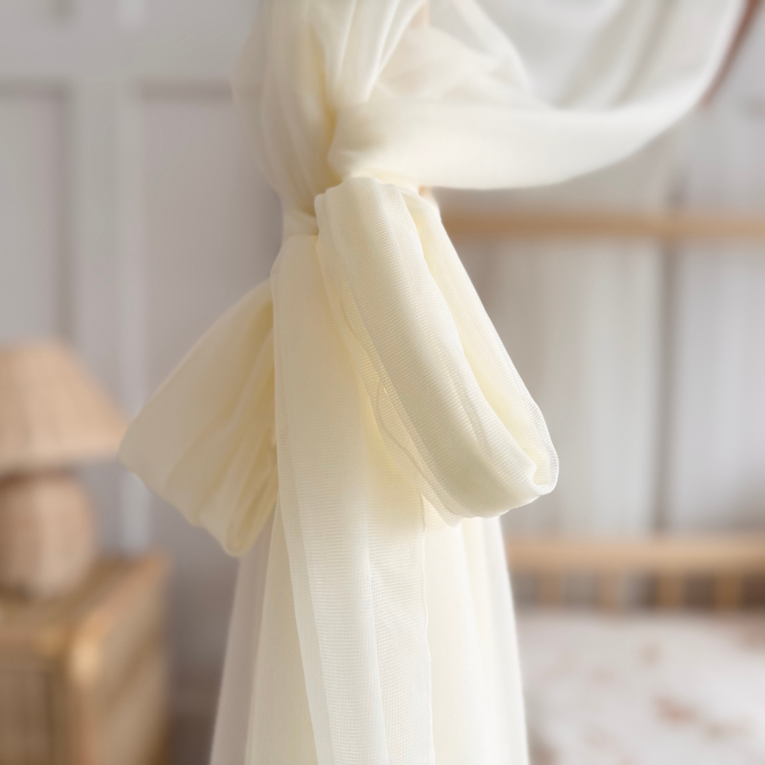 Pack de 2 ciels de lit cabane tulle Ecru