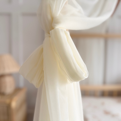 Pack de 2 ciels de lit cabane tulle Ecru