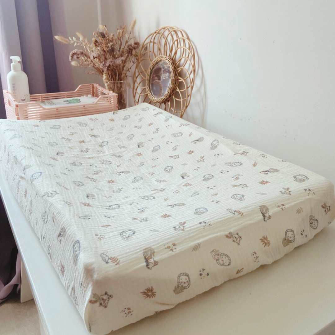 Housse matelas à langer Double gaze BIO Charlie