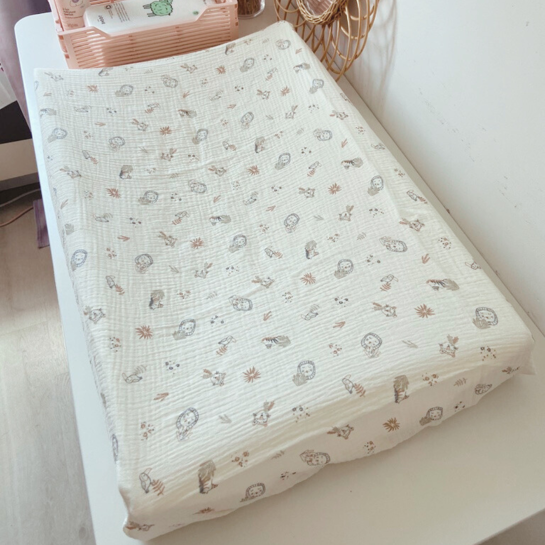 Housse matelas à langer Double gaze BIO Charlie