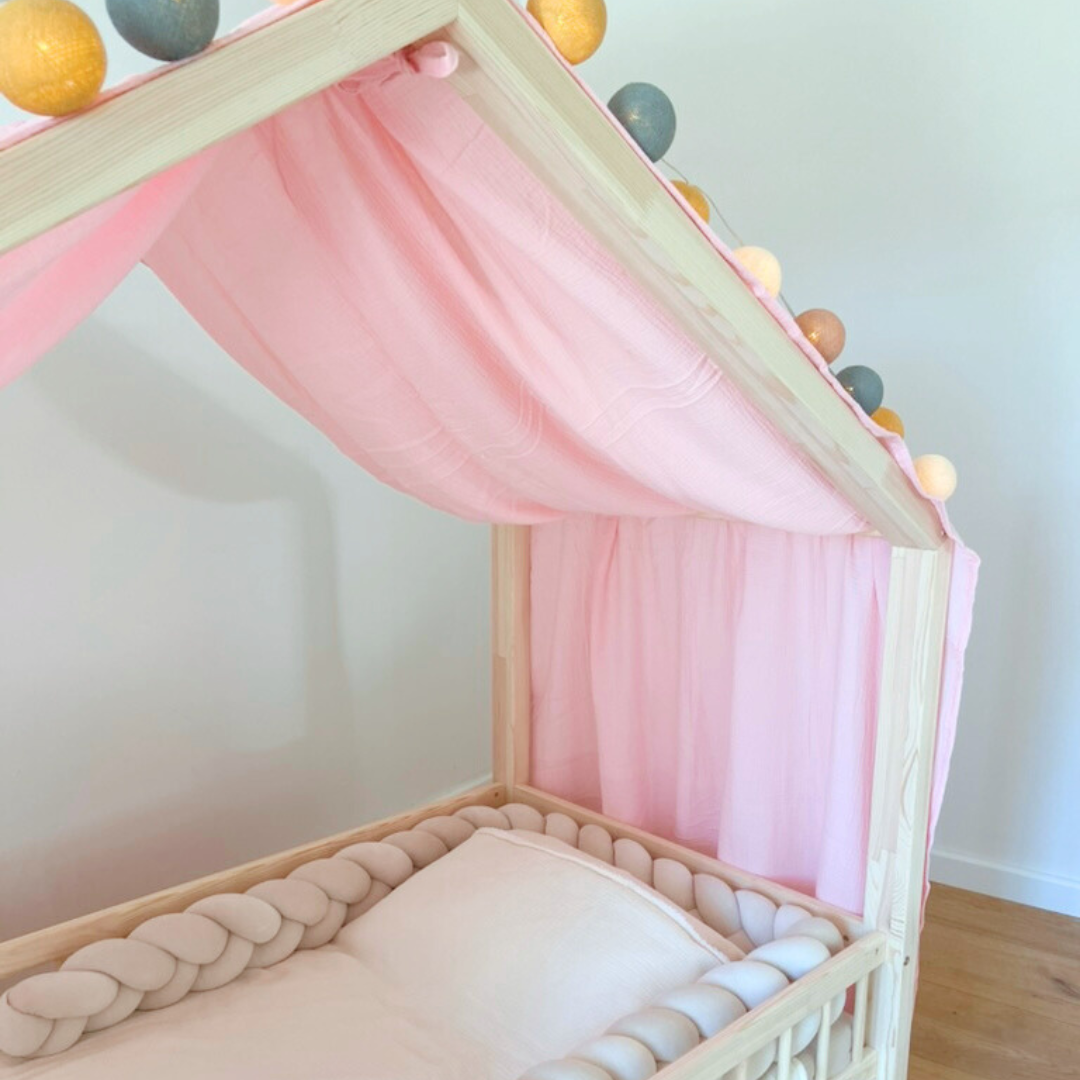 Ciel de lit cabane Rose blush