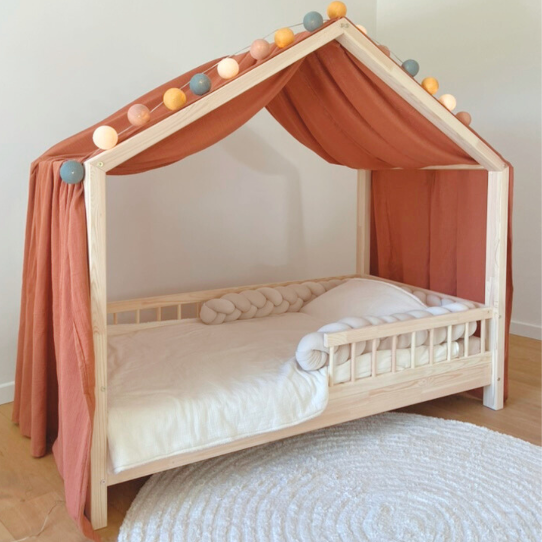 Ciel de lit cabane Terracotta