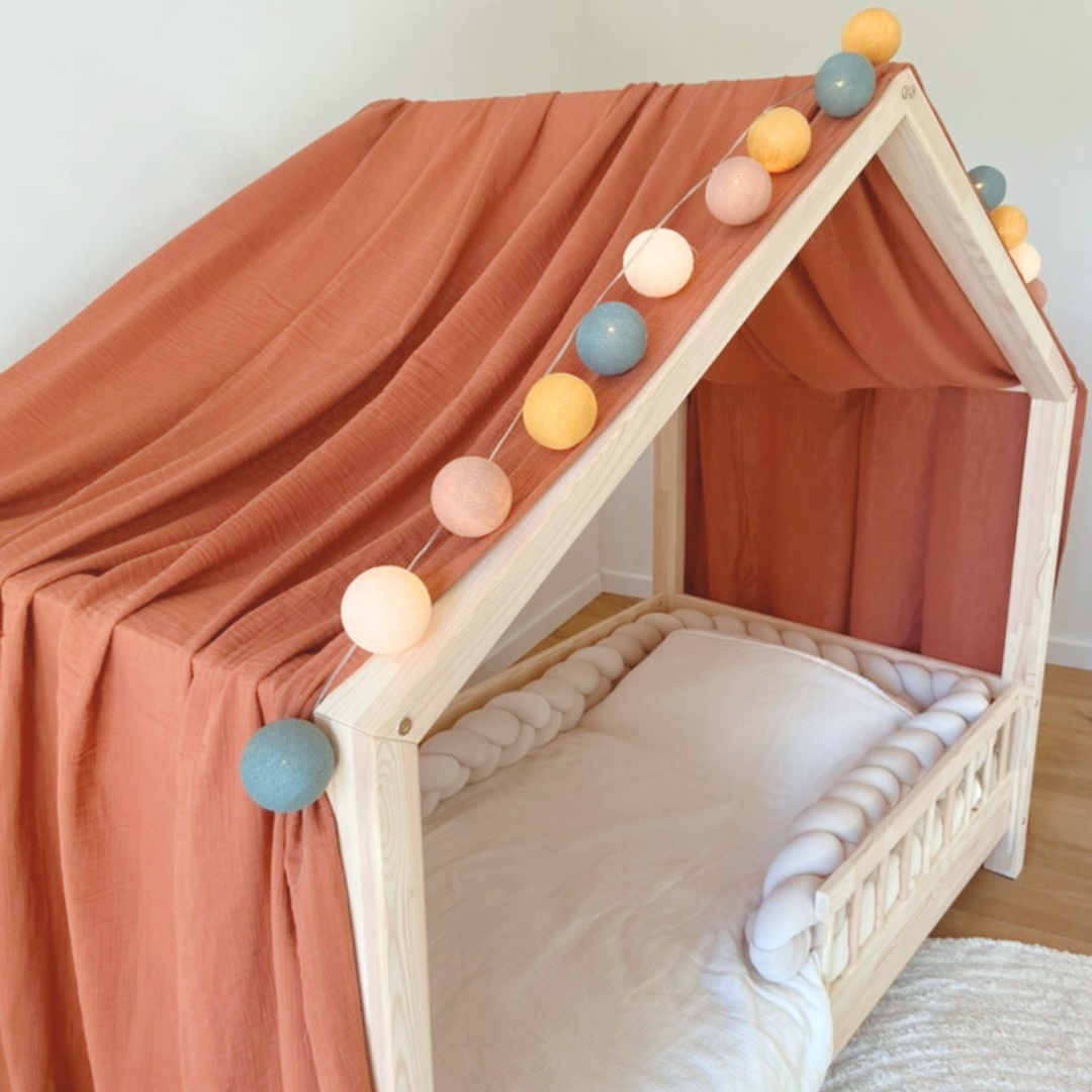 Ciel de lit cabane Terracotta