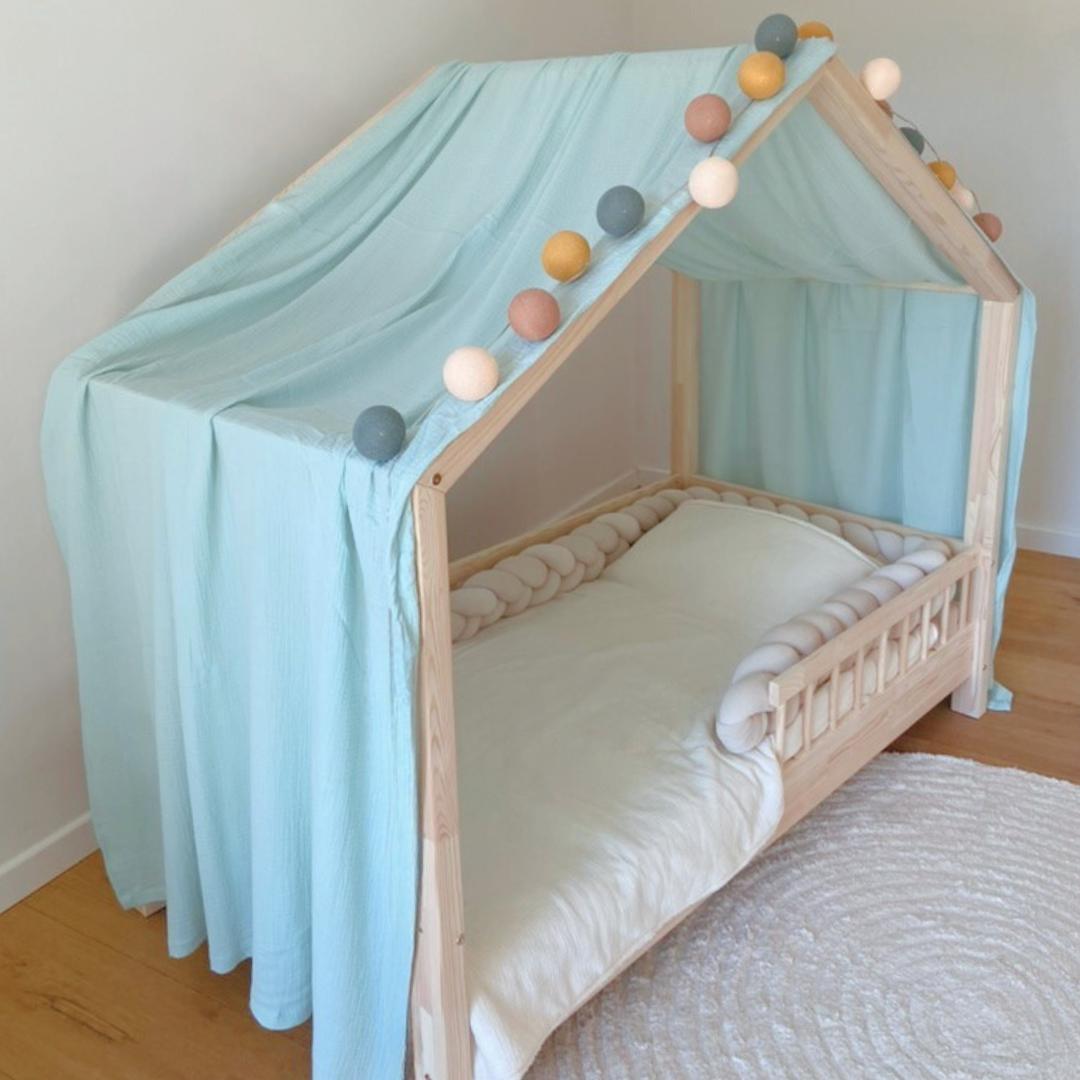 Ciel de lit cabane Vert menthe