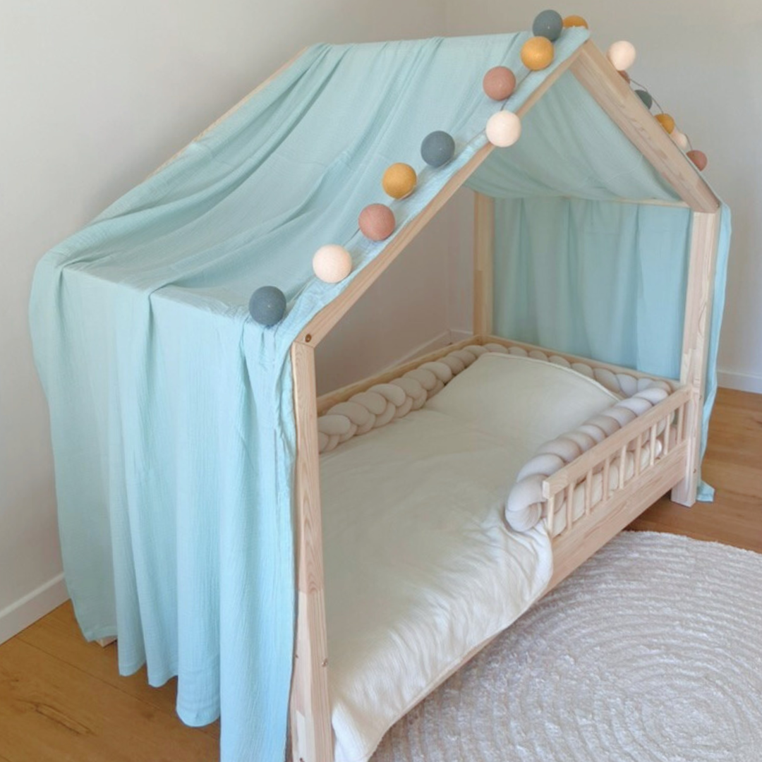 Ciel de lit cabane Vert menthe