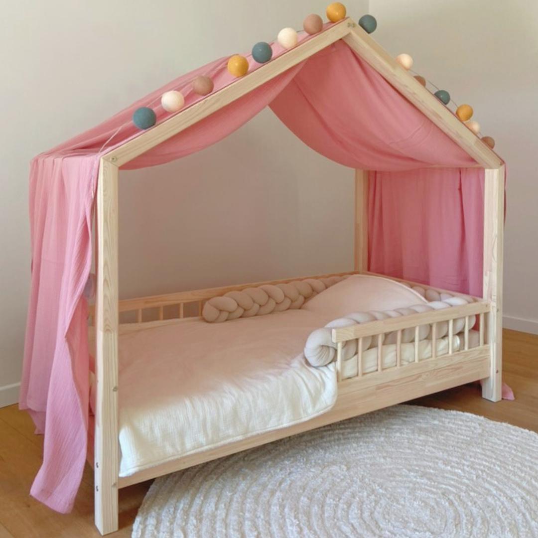 Ciel de lit cabane Rose