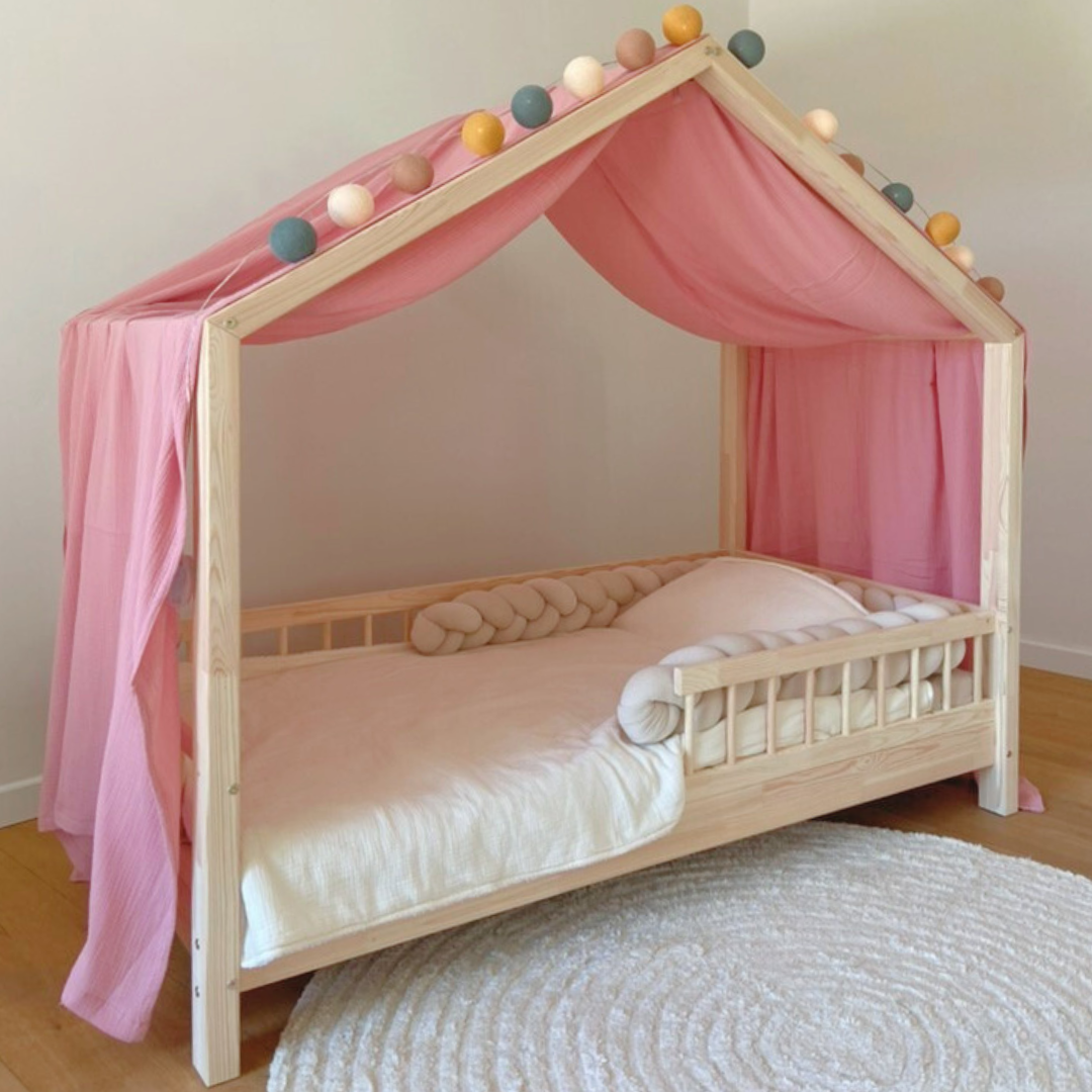 Ciel de lit cabane Rose