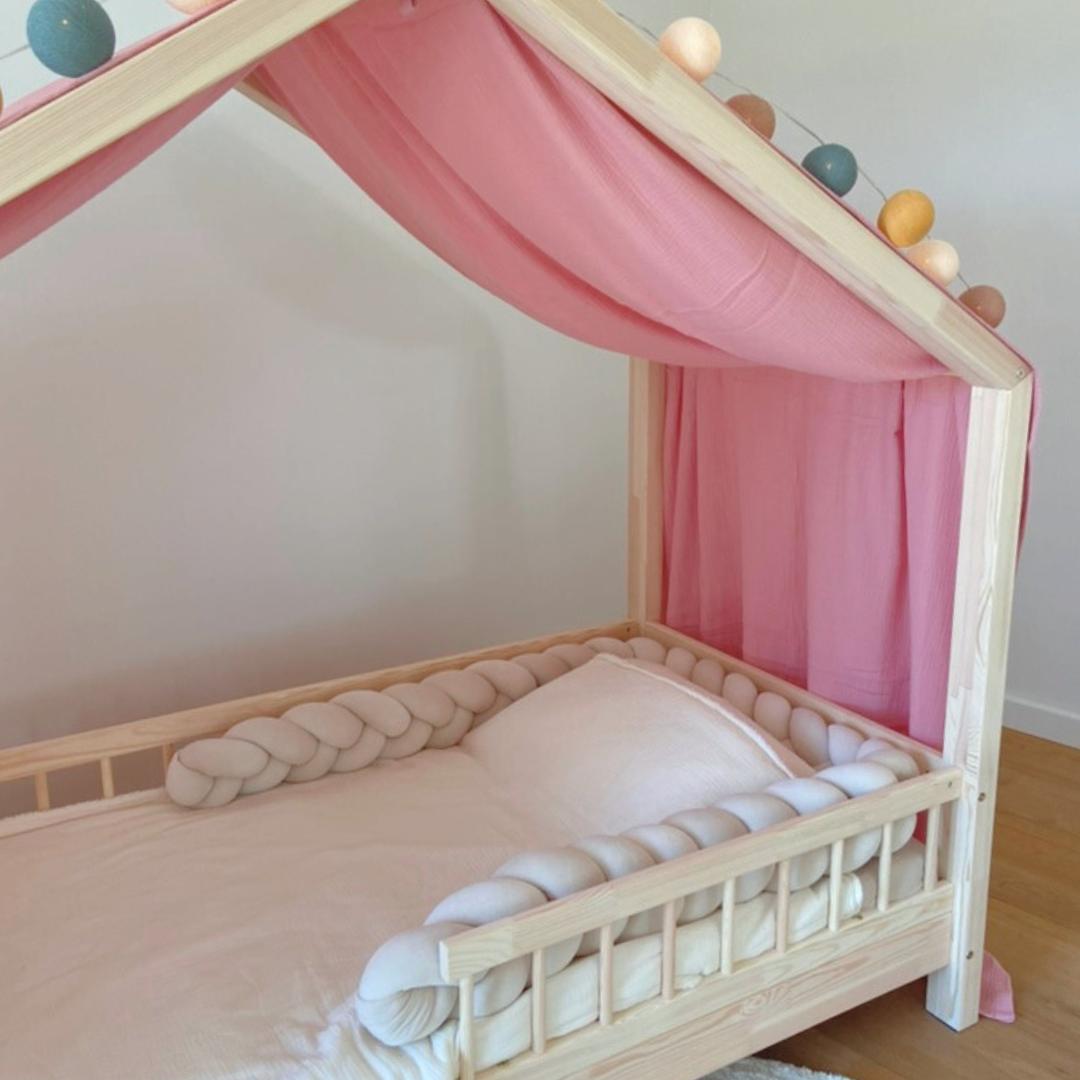 Ciel de lit cabane Rose