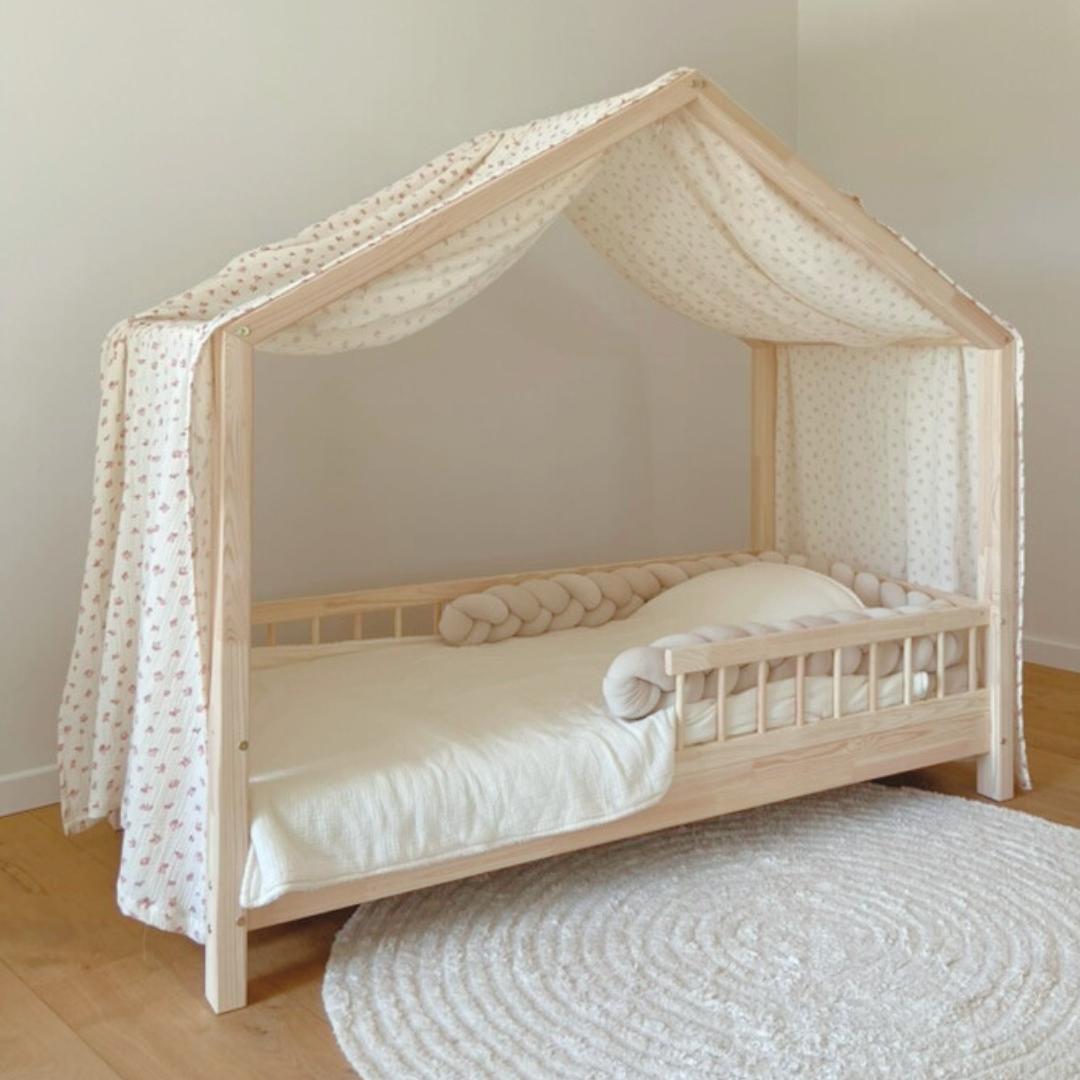 Ciel de lit cabane fleuri HAVA