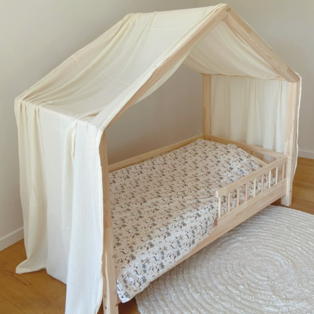 Ciel de lit cabane Ecru en stock