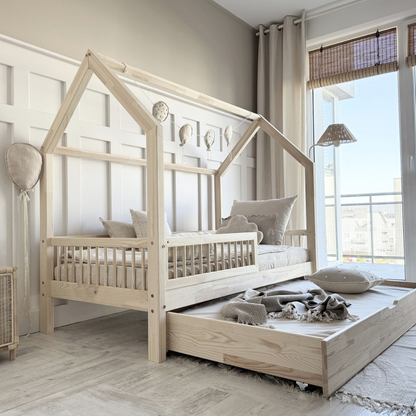 Lit cabane avec tiroir lit d&