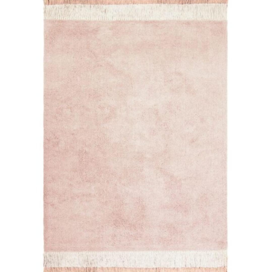 Tapis enfant rose poudré Lyse