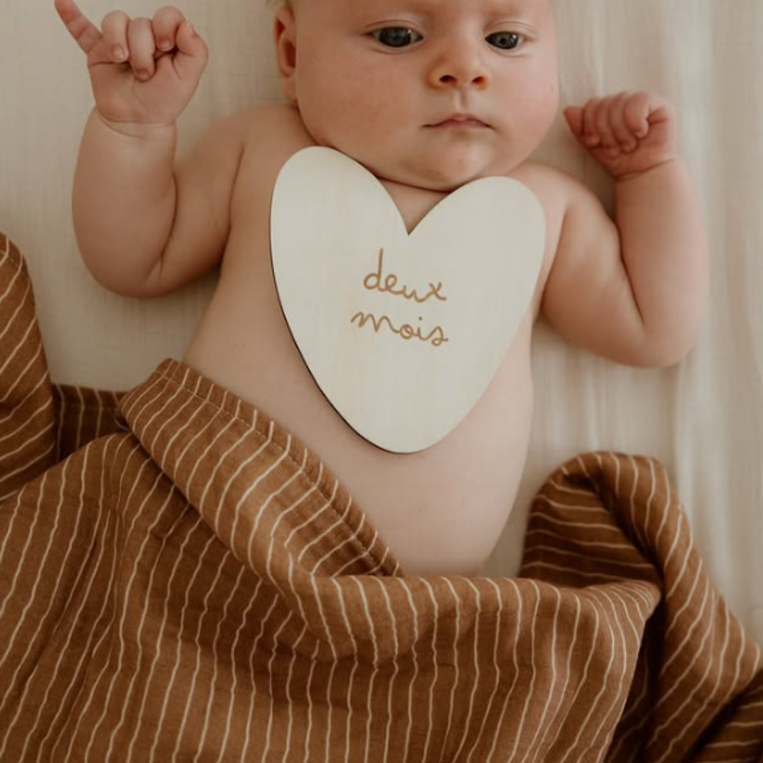 Couverture enfant rayures fines