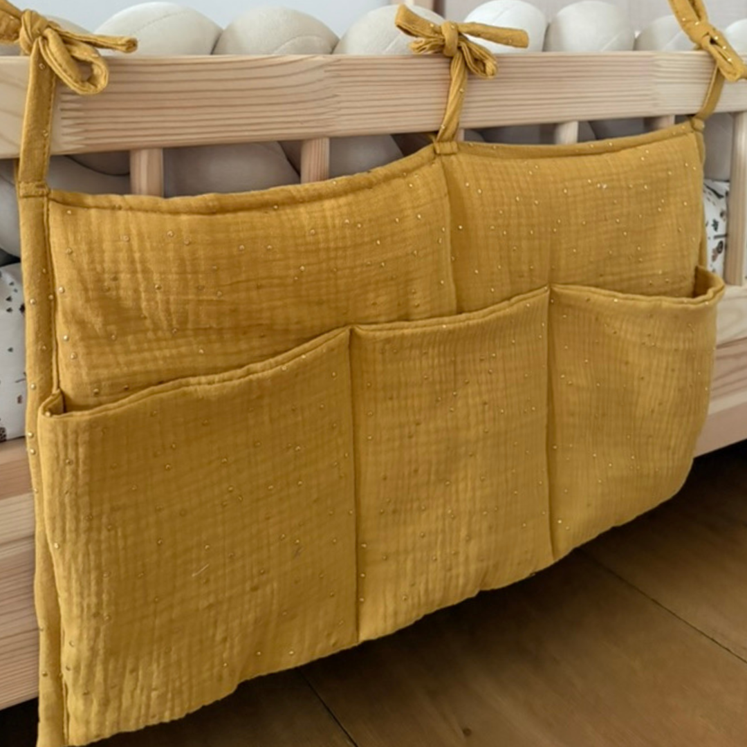 Beige bedhemel van biologisch katoen