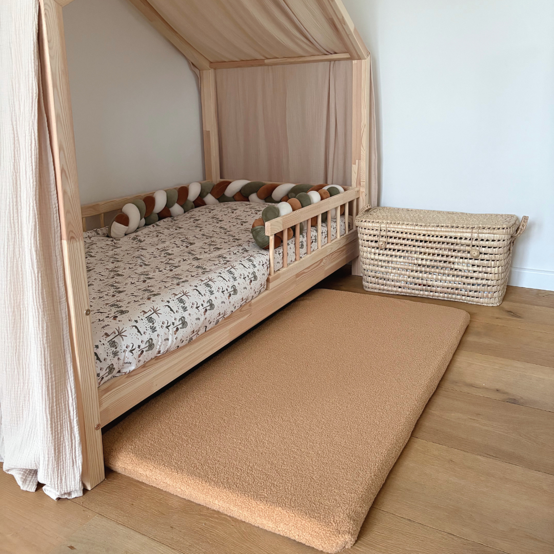 Tapis de motricité Jules tissu bouclette Camel