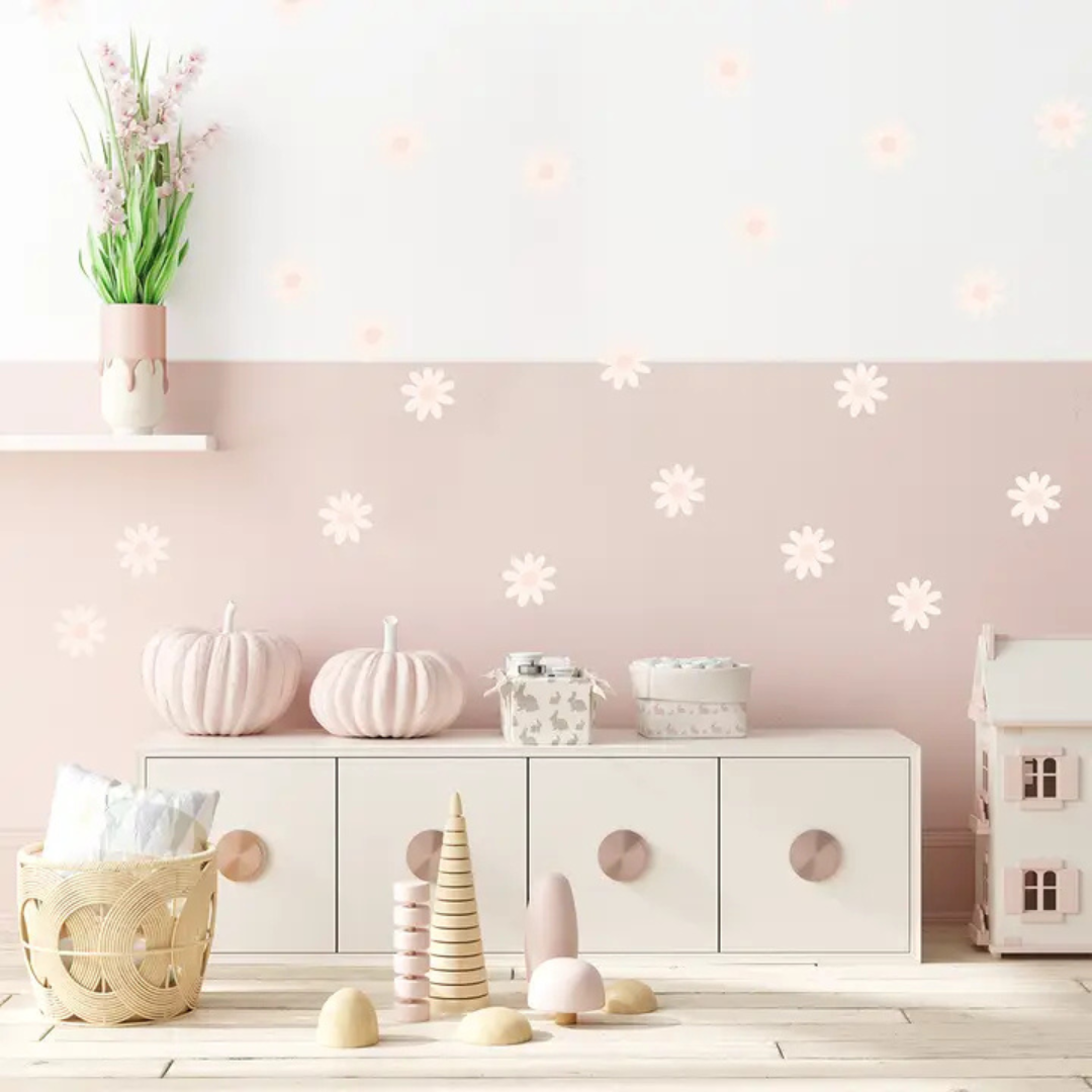 Sticker fleur Marguerite - Rose Pâle