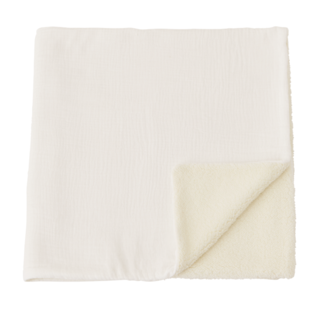 Kinderkatoenen gaas geruite deken Ecru