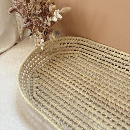 Panier à langer + matelas + housse leopard beige