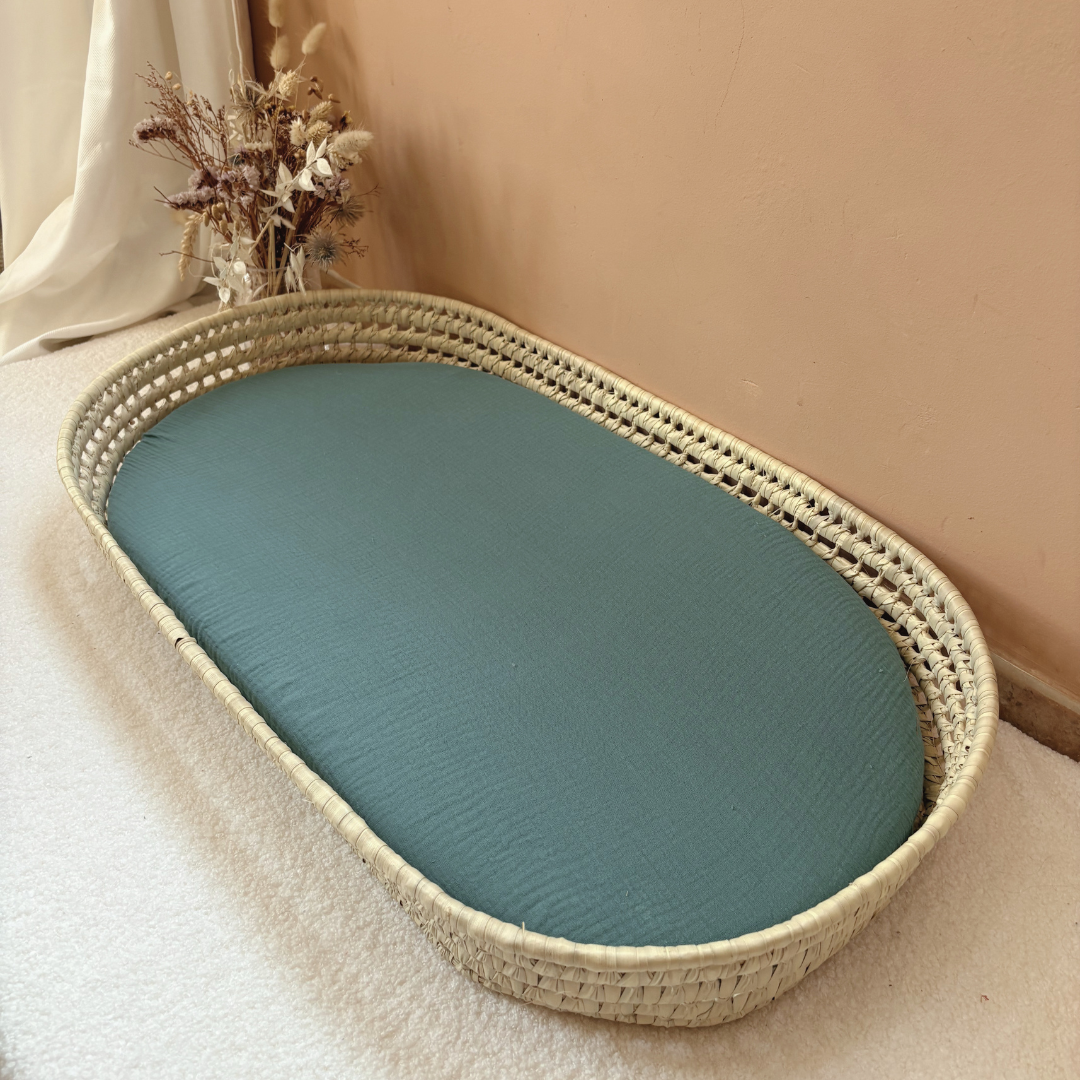 Panier à langer + matelas + housse couleur au choix
