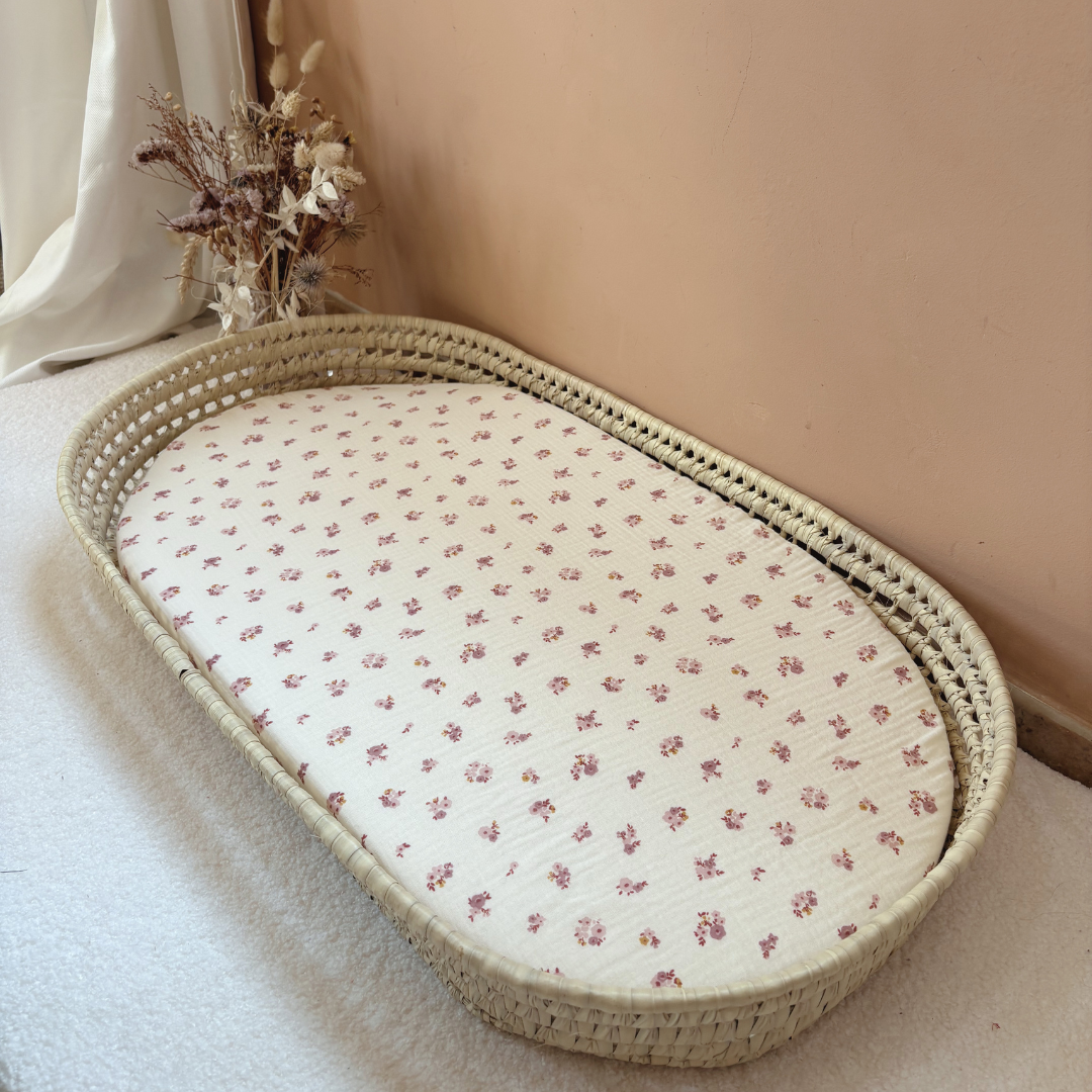 Panier à langer + matelas + housse couleur au choix