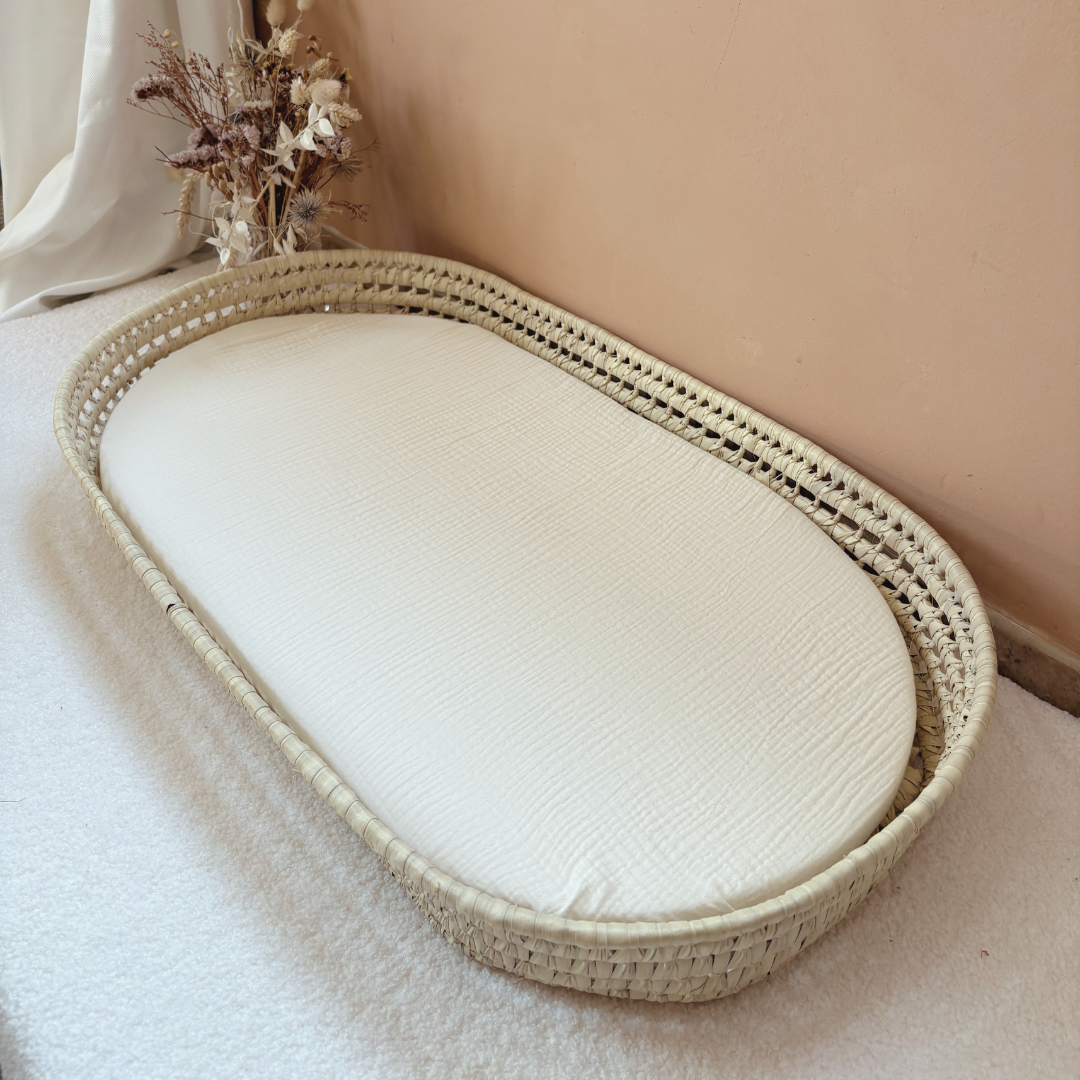 Panier à langer + matelas + housse couleur au choix