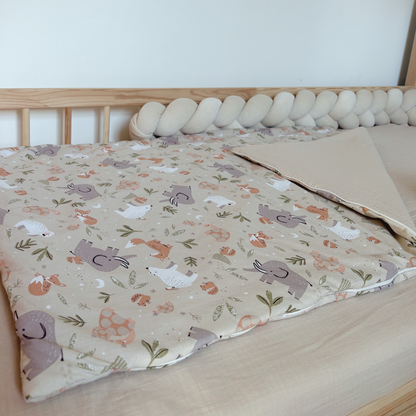 Sac de couchage enfant animaux beige