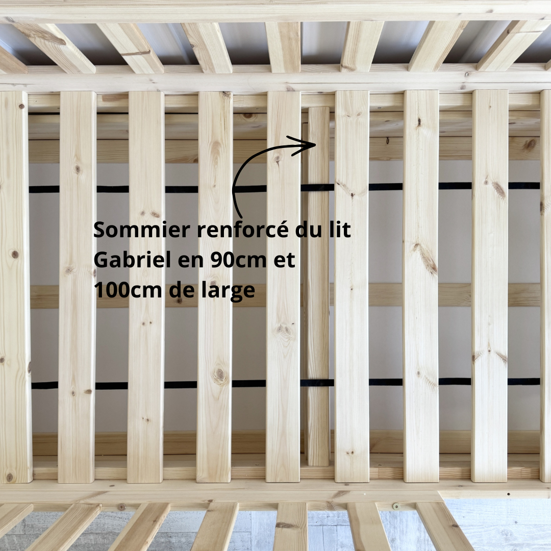 Lit cabane avec 2 tiroirs de rangement Gabriel