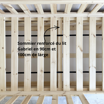 Lit cabane avec 2 tiroirs de rangement Gabriel