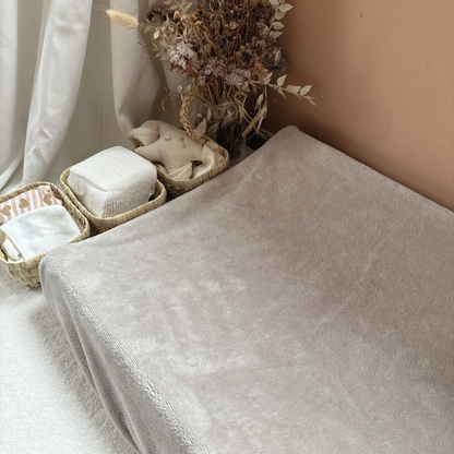 Housse matelas à langer éponge Beige