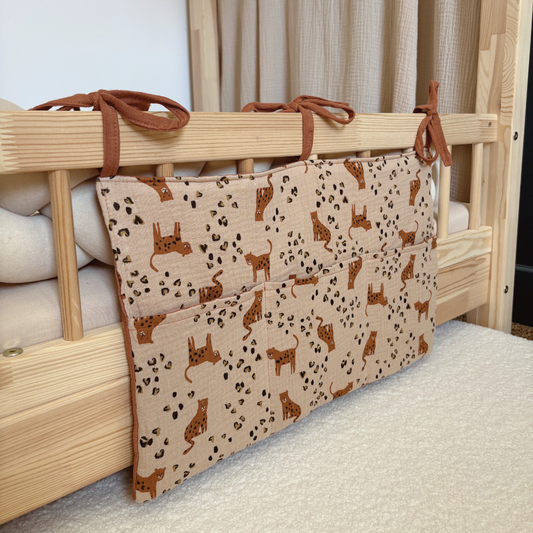 Pochette de rangement lit LEOPARD BEIGE