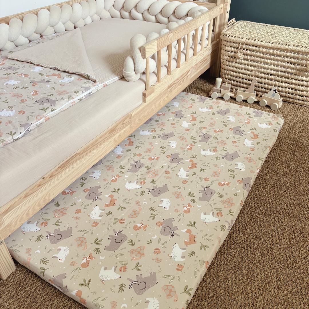 Tapis de motricité animaux beige