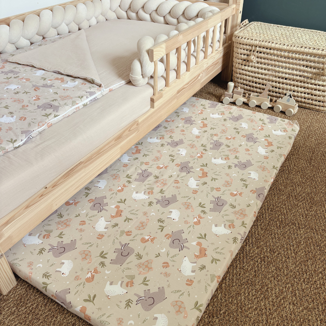 Tapis de motricité animaux beige