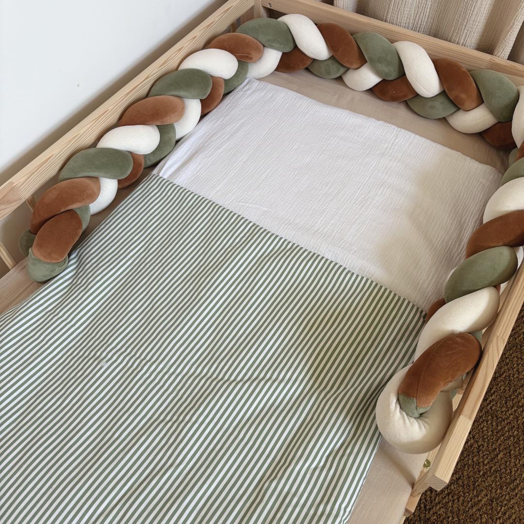 Sac de couchage enfant rayures vert