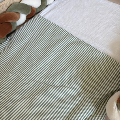 Sac de couchage enfant rayures vert