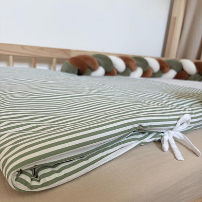 Sac de couchage enfant rayures vert