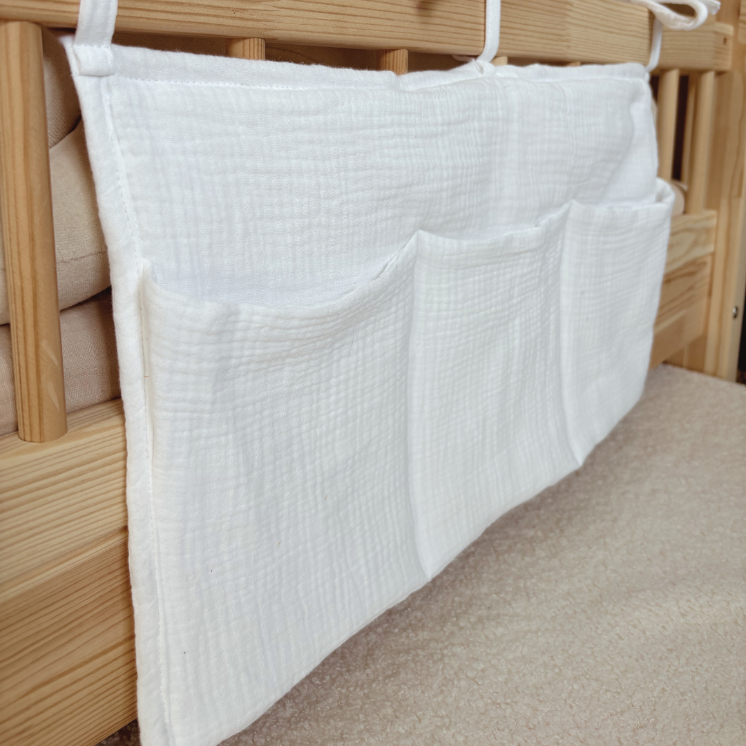 Pochette de rangement lit Blanc