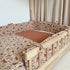 Tour de lit cabane double gaze Leopard beige