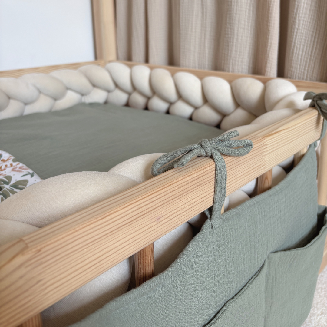 Pochette de rangement lit - Vert kaki