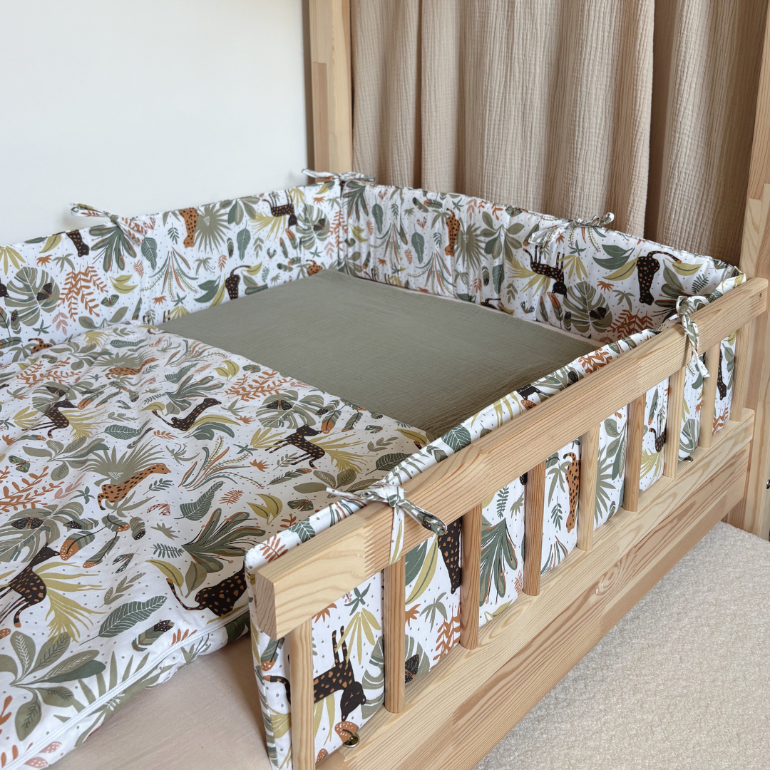 Tour de lit cabane coton Jungle