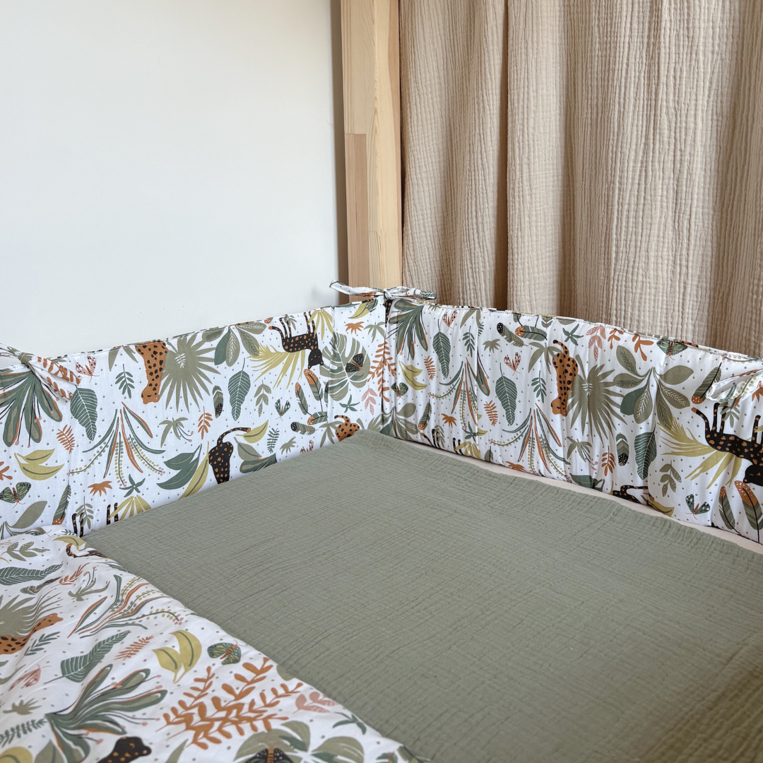 Tour de lit cabane coton Jungle