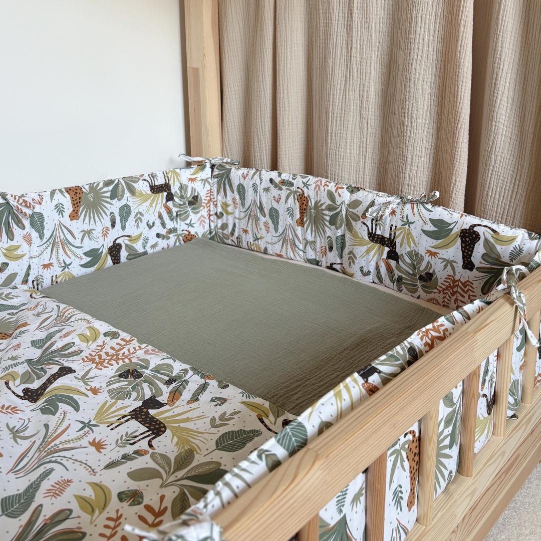Tour de lit cabane coton Jungle