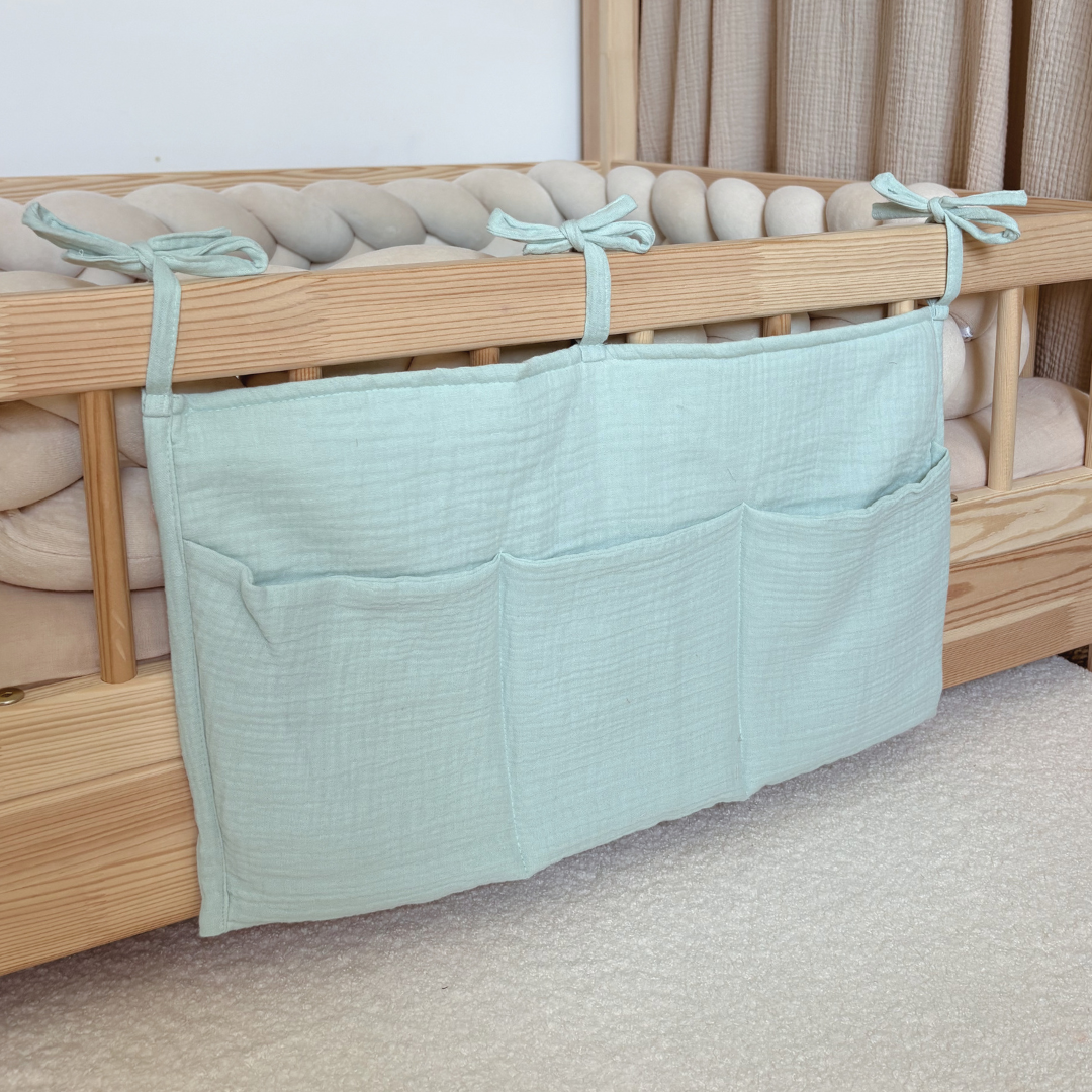 Pochette de rangement lit Vert menthe