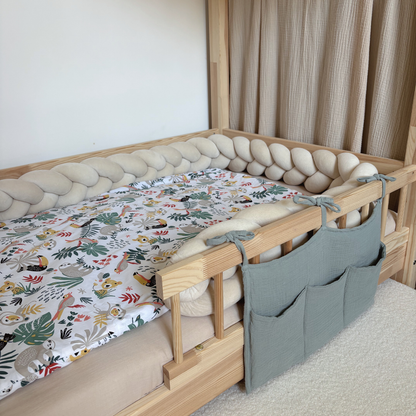 Pochette de rangement lit - Vert de gris