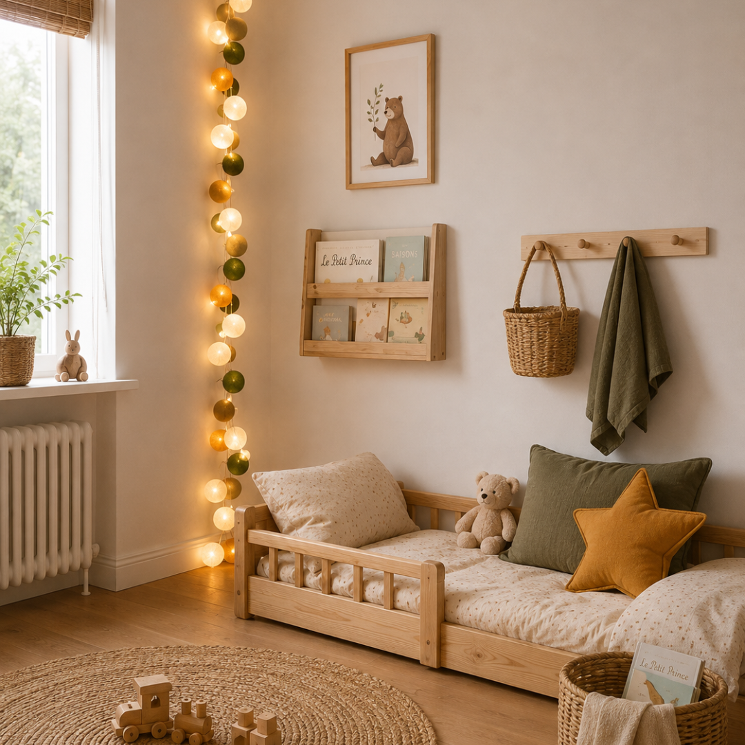Guirlande lumineuse LED - Vert &amp; Jaune moutarde