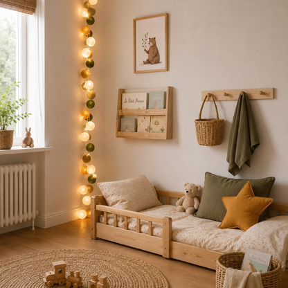 Guirlande lumineuse LED - Vert &amp; Jaune moutarde